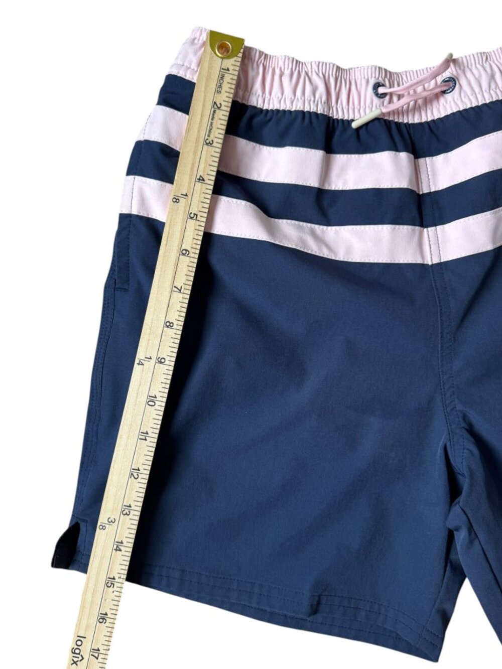 Vineyard Vines Boys Swim Trunks Board Shorts Bathing Suit L Blue Pink Striped - Picture 7 of 9